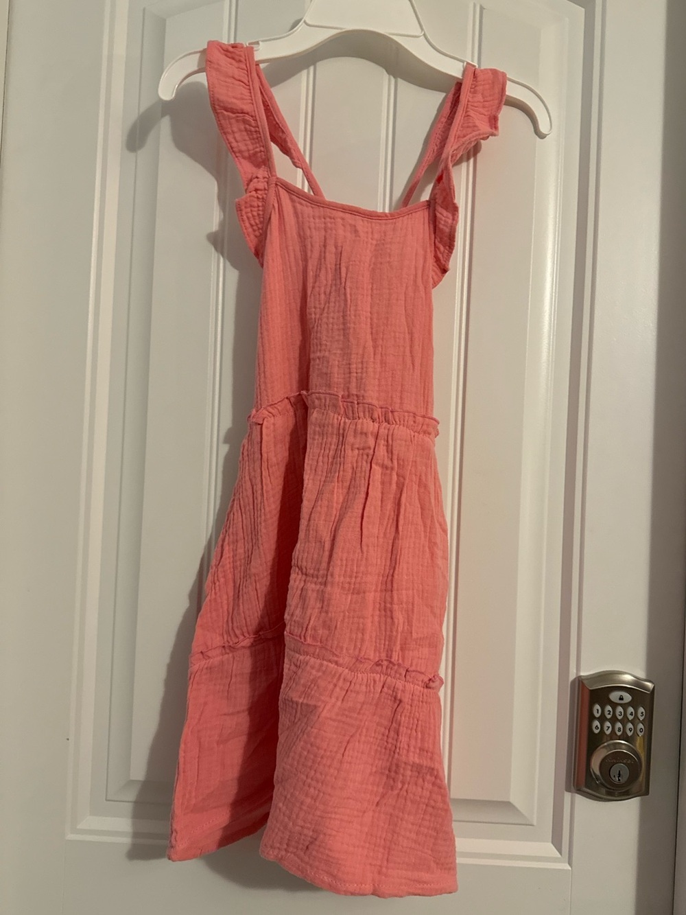 Adorable Pink Velvet girls size S 7 8 pink strapless gauze sleeveless dress new